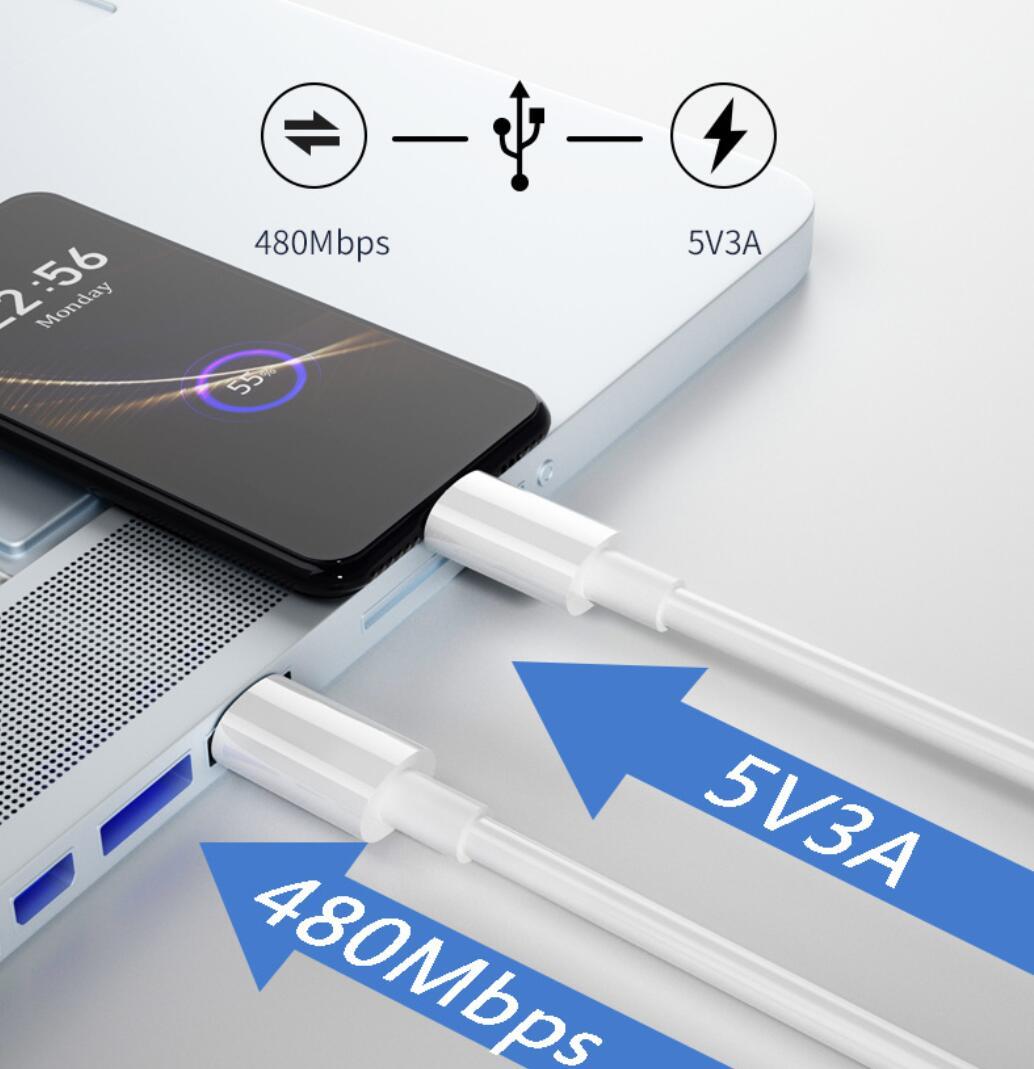 2 meter USB-C kabel med snabbladdning