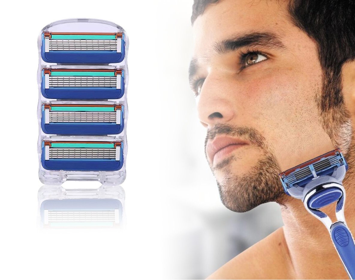 5-lagers Rakblad Refill 4-Pack – Kompatibel Gillette Fusion