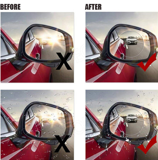Bakspegelfilm (4 st) - Skydd mot imma och vatten på sidospeglarna