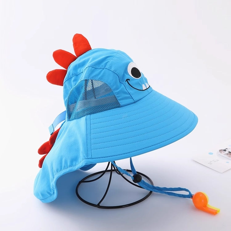 Barnsolhatt med UV-skydd & visselpipa – 3–10 år