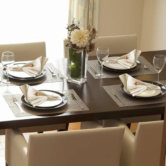 Eleganta Tygservetter i Bomull & Linne - 6/12-pack 40x40cm