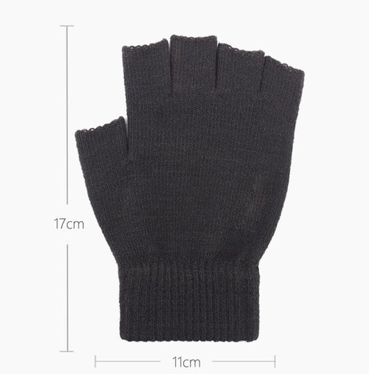 Fingerlösa torgvantar - varma unisex handskar