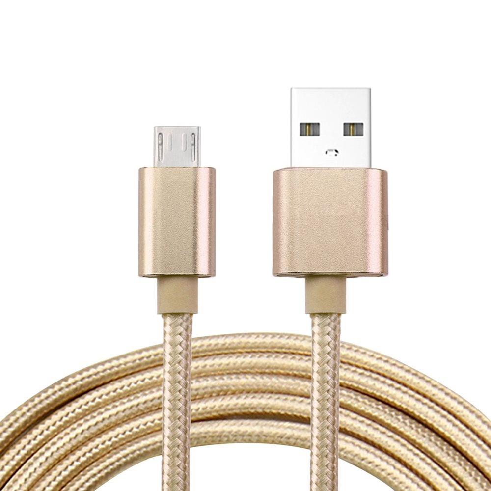 Helfärgad flätad Micro-USB kabel 1.2m