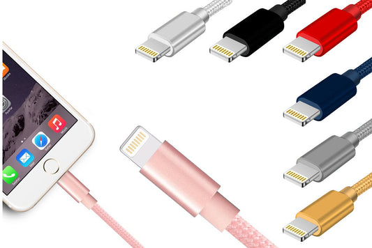 Helfärgad flätad Micro-USB kabel 1.8m
