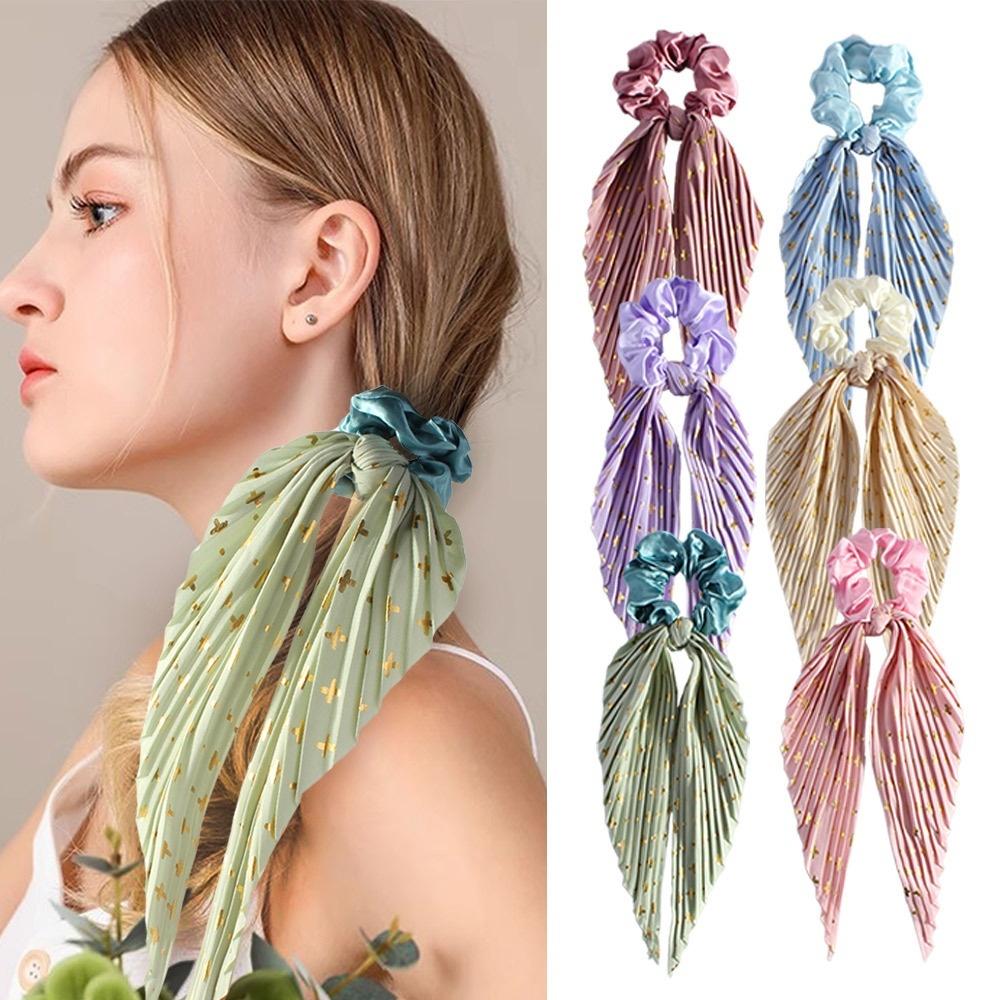 Hårband med scarf – 3/6-pack i mixade färger