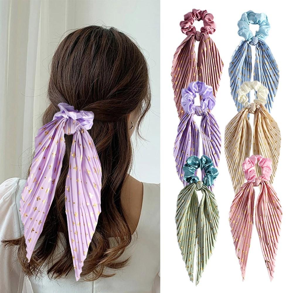 Hårband med scarf – 3/6-pack i mixade färger