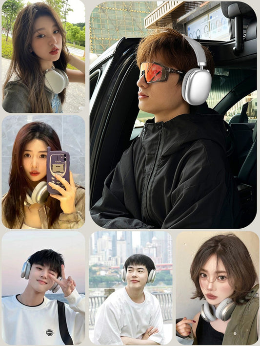 P959 Bluetooth-hörlurar med TF/AUX/FM-stöd