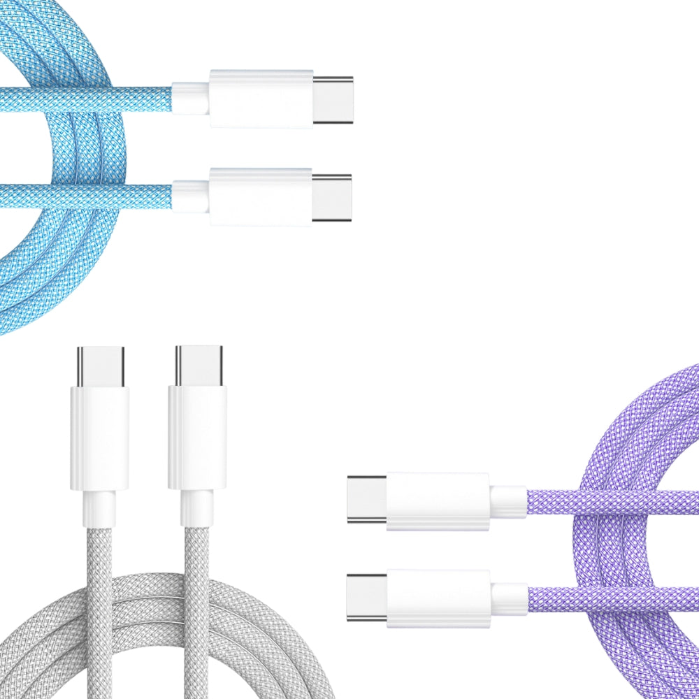 Snabbladdande Kabel 2M - 3-pack i Olika Färger & Kontakter