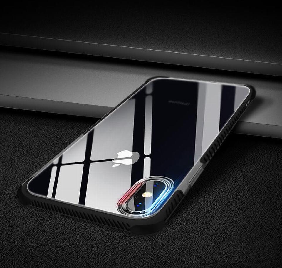 TPU skal för iPhone med färgade kanter iPhone 7/8 +2skärmskydd