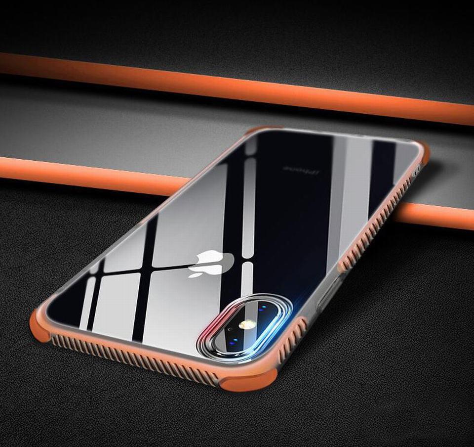 TPU skal för iPhone med färgade kanter iPhone 7/8 +2skärmskydd