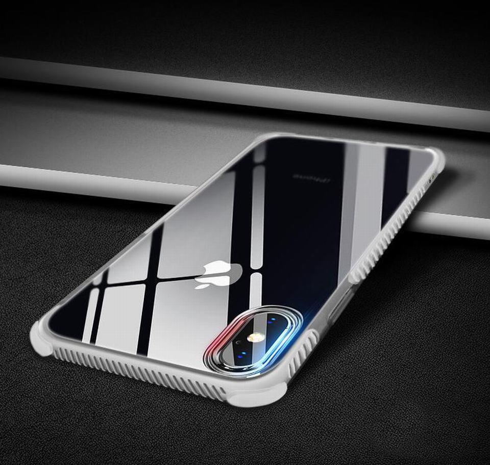 TPU skal för iPhone med färgade kanter iPhone 7/8 +2skärmskydd