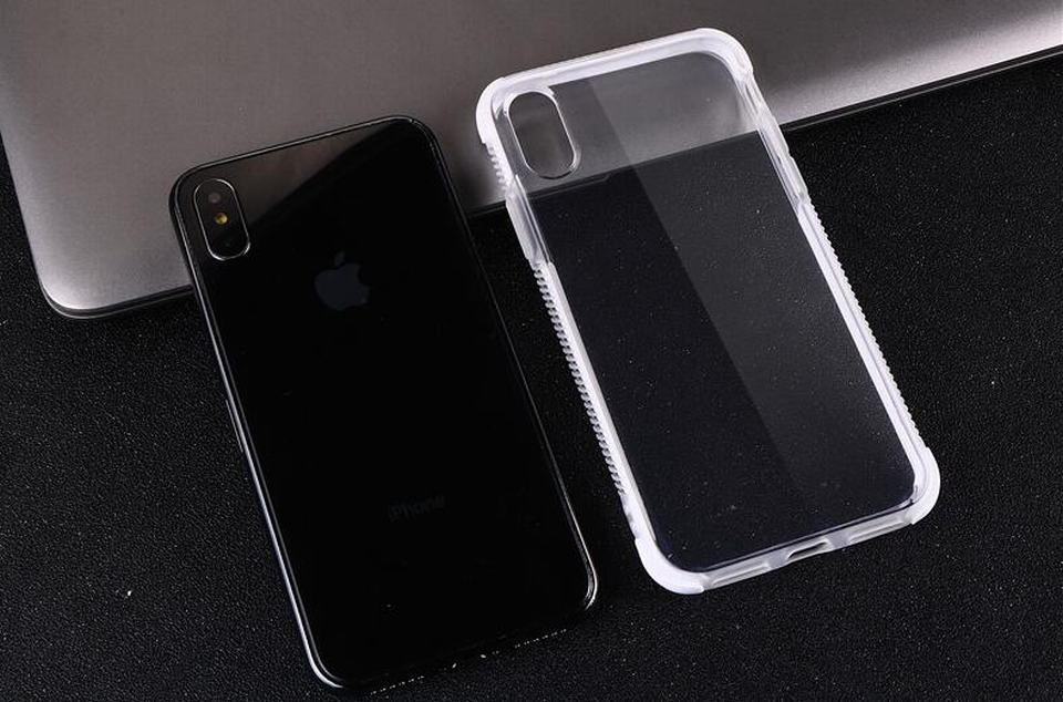 TPU skal för iPhone med färgade kanter iPhone 7/8 +2skärmskydd