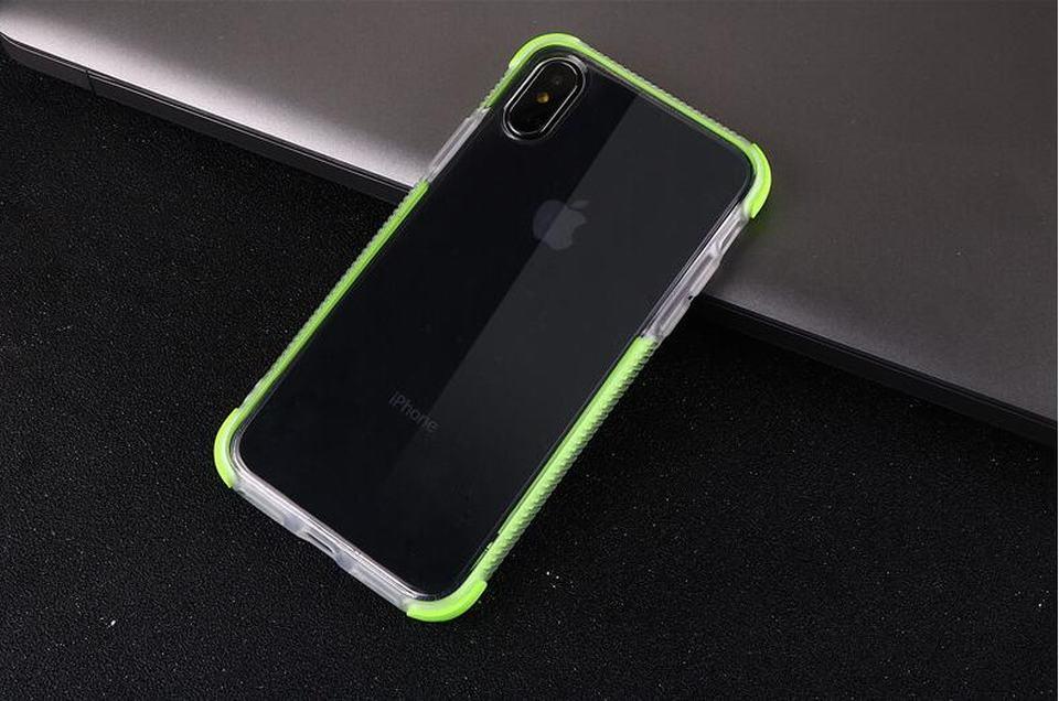 TPU skal för iPhone med färgade kanter iPhone 7/8 +2skärmskydd