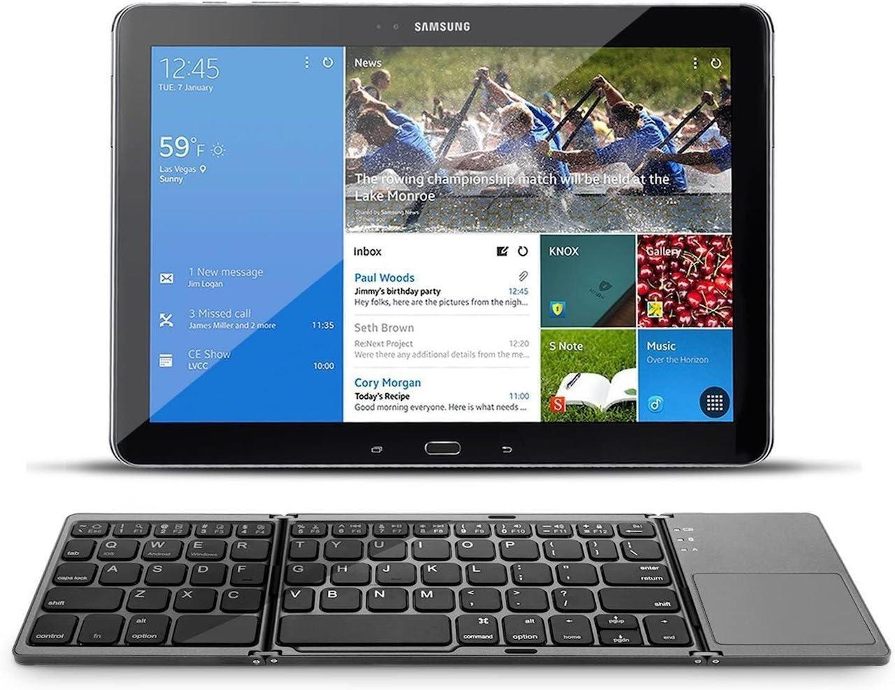 Trådlöst Fällbart Bluetooth Tangentbord med Inbyggd Touchpad