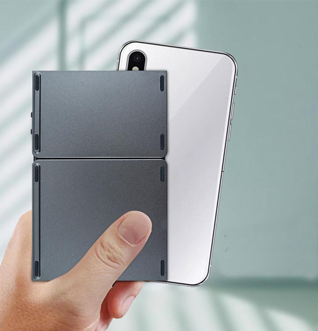 Trådlöst Fällbart Bluetooth Tangentbord med Inbyggd Touchpad
