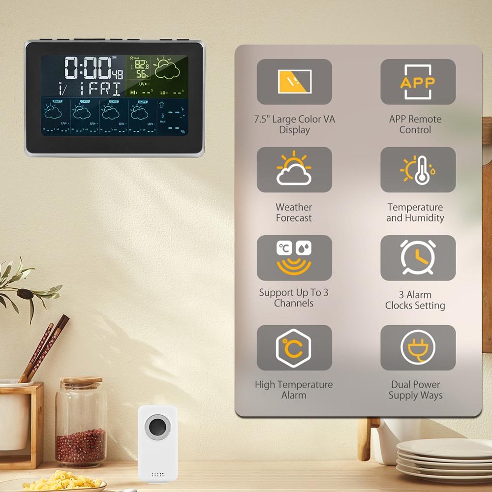 Wifi Väderstation med Klocka: Tuya & Smartlife APP