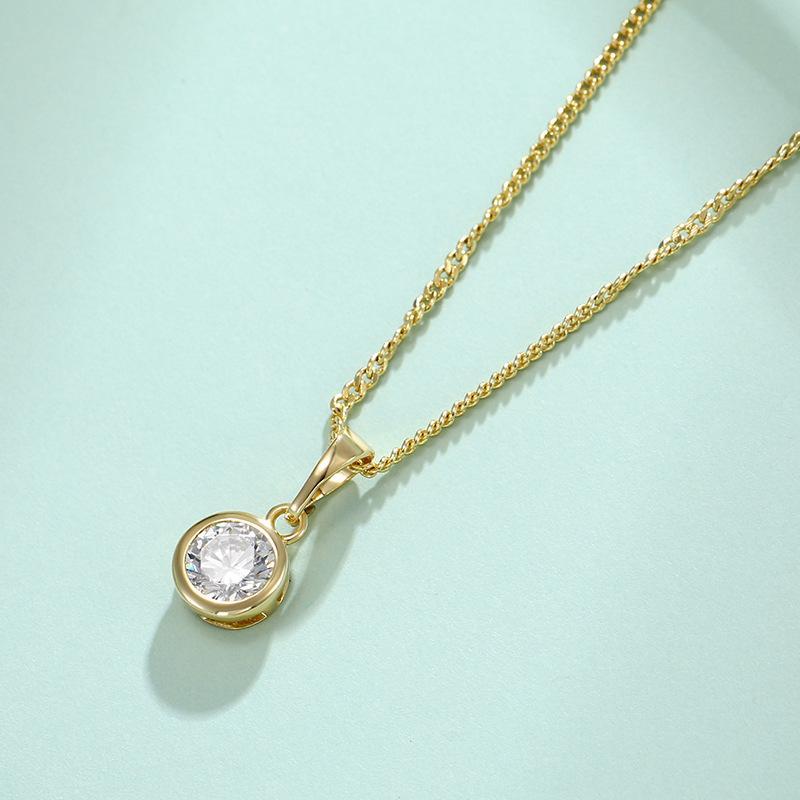 14k Guldpläterat glittrande rhinestone halsband