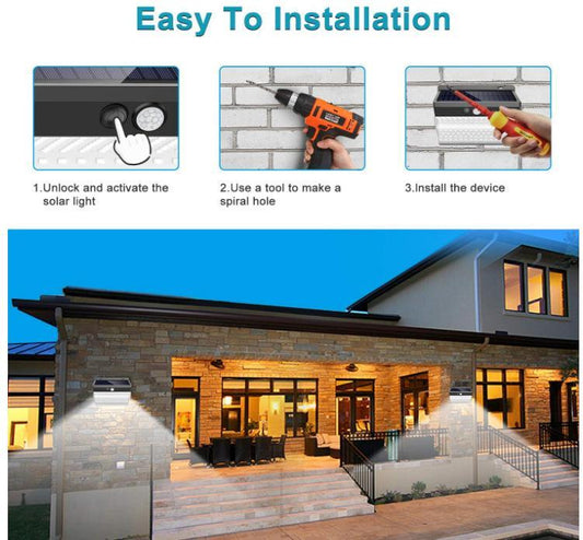 2-pack utomhusbelysning på solenergi
