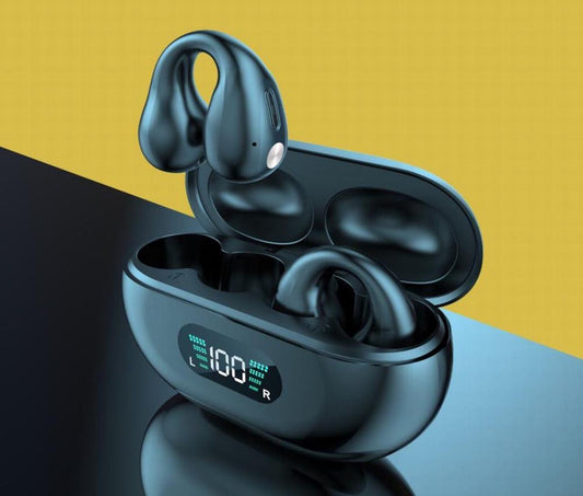 Clip on Bluetooth hörlurar med avancerad ljudteknik