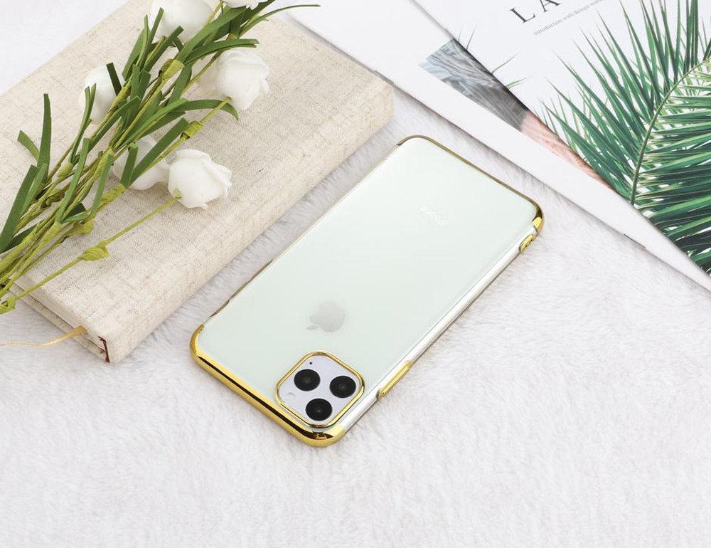 Elektropläterat TPU-skal iPhone 11 Pro med två skärmskydd.