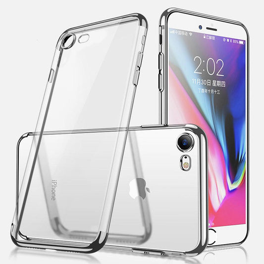 Elektropläterat TPU-skal iPhone 6 / 6s med 2 skärmskydd.