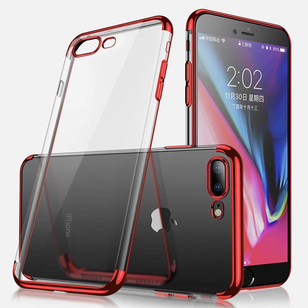 Elektropläterat TPU-skal iPhone 6+ Plus med 2 skärmskydd.