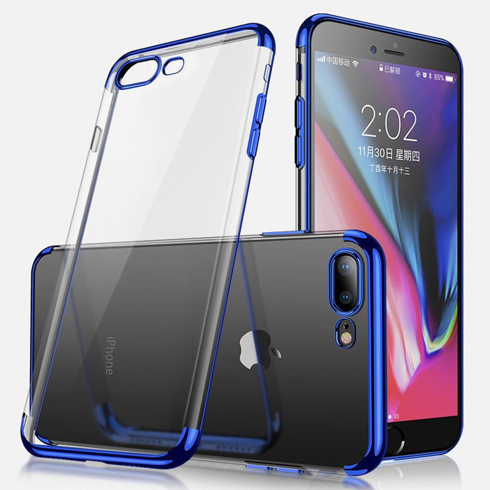 Elektropläterat TPU-skal iPhone 6+ Plus med 2 skärmskydd.