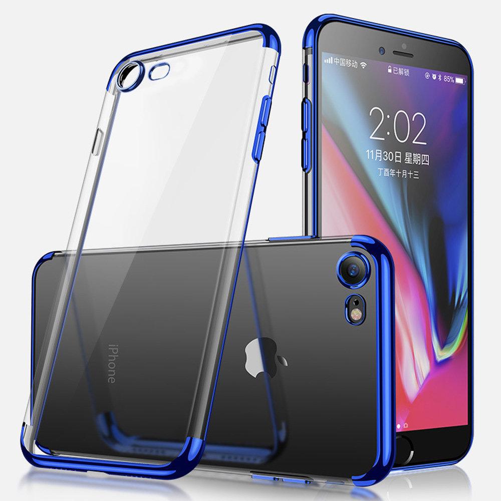 Elektropläterat TPU-skal iPhone 7/8 med 2 skärmskydd.