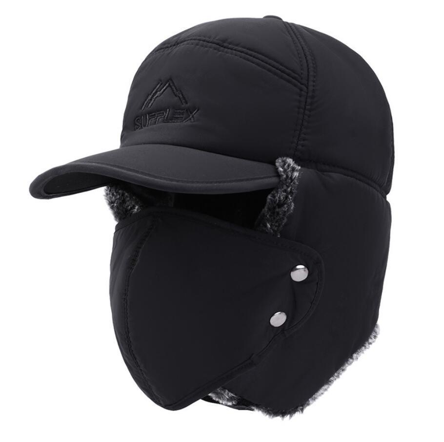 Fodrad Mössa med Mask
