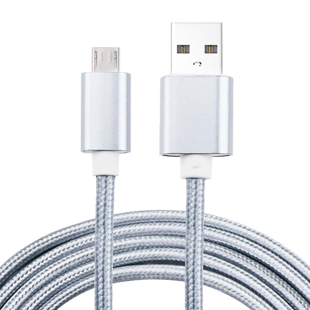 Helfärgad flätad Micro-USB kabel 1.2m