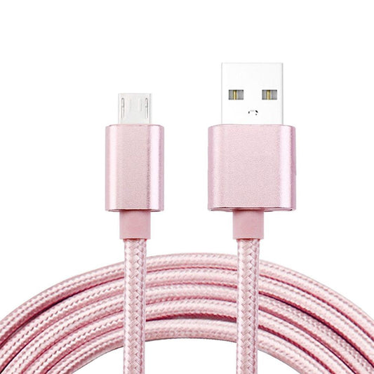 Helfärgad flätad Micro-USB kabel 1.2m