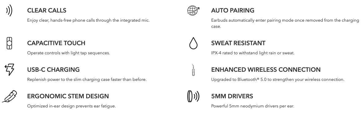 IFROGZ AIRTIME PRO Äkta trådlösa öronsnäckor + laddningsväska