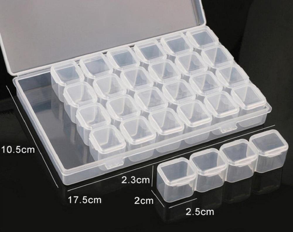 Kompakt förvaringslåda med 28 lådor