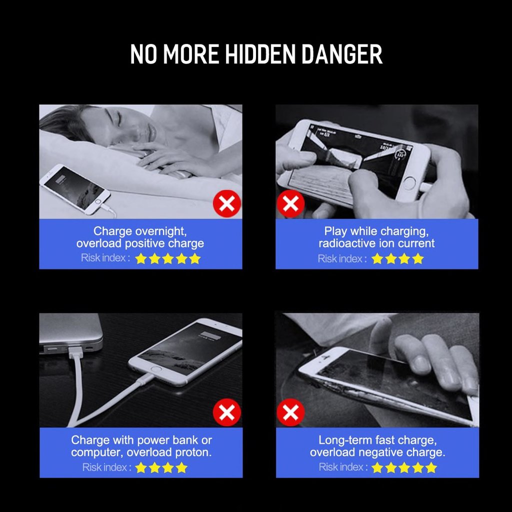 ROCK Laddningskabel med LED-indikator – Lightning