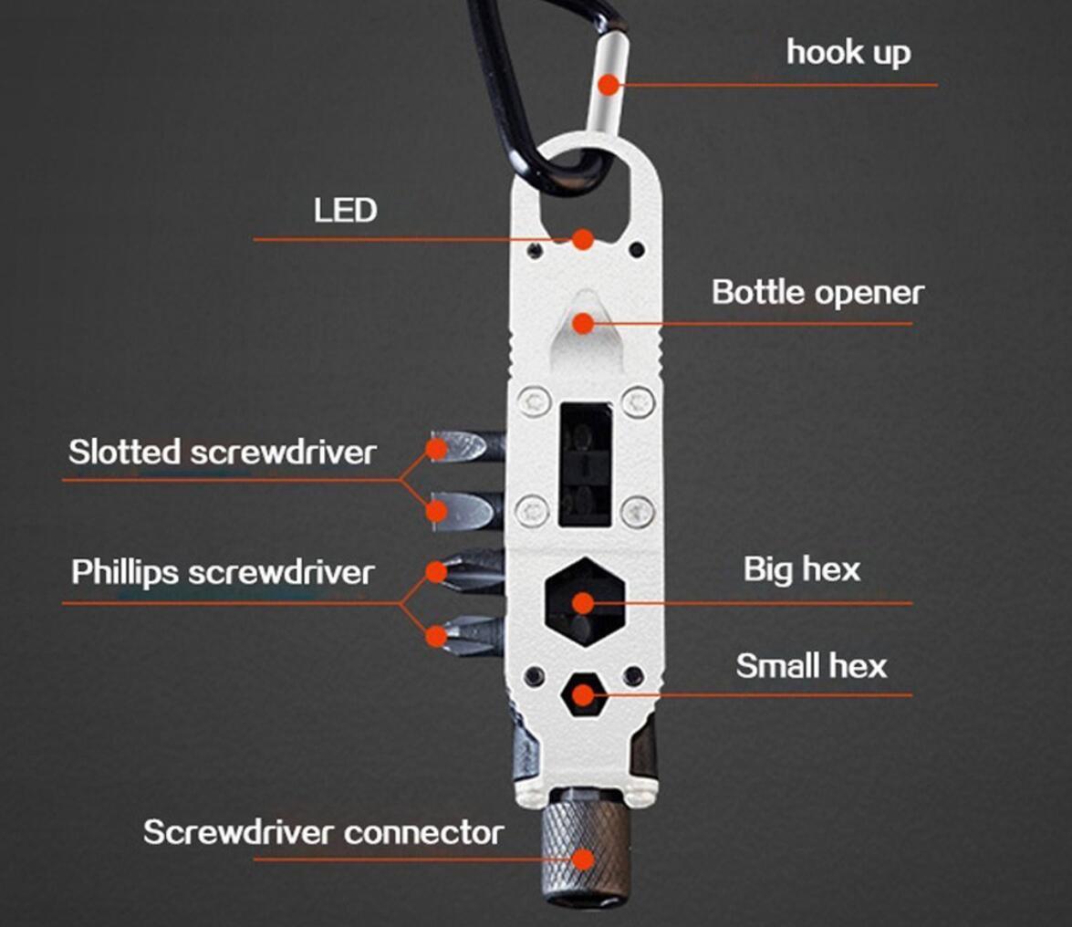 Multifunktionell skruvmejsel 9 i 1