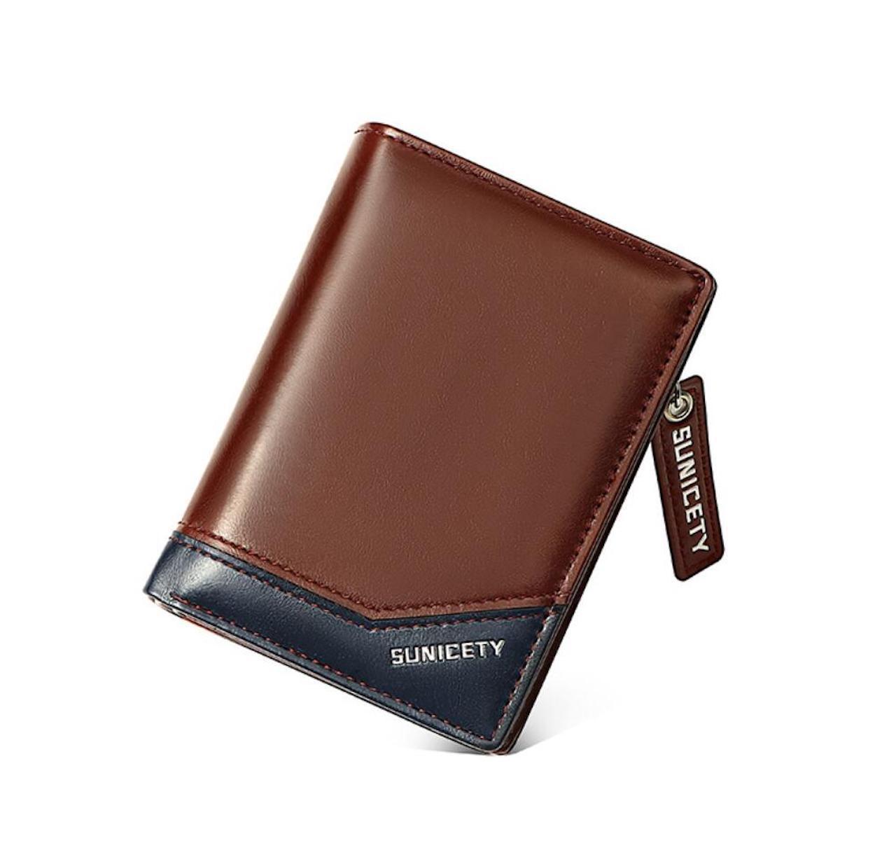 Kortplånbok i PU-läder med RFID-skydd och dragkedja