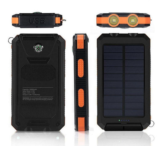 Powerbank med lampa - 10.000 mAh