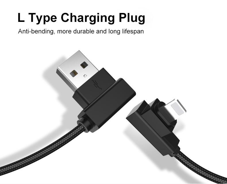 ROCK L-formad Lightningkabel 0,3cm