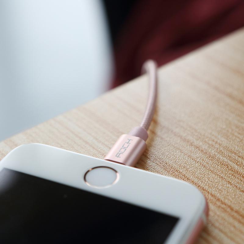 ROCK Metal Charge & Sync Lightning Cable 1m