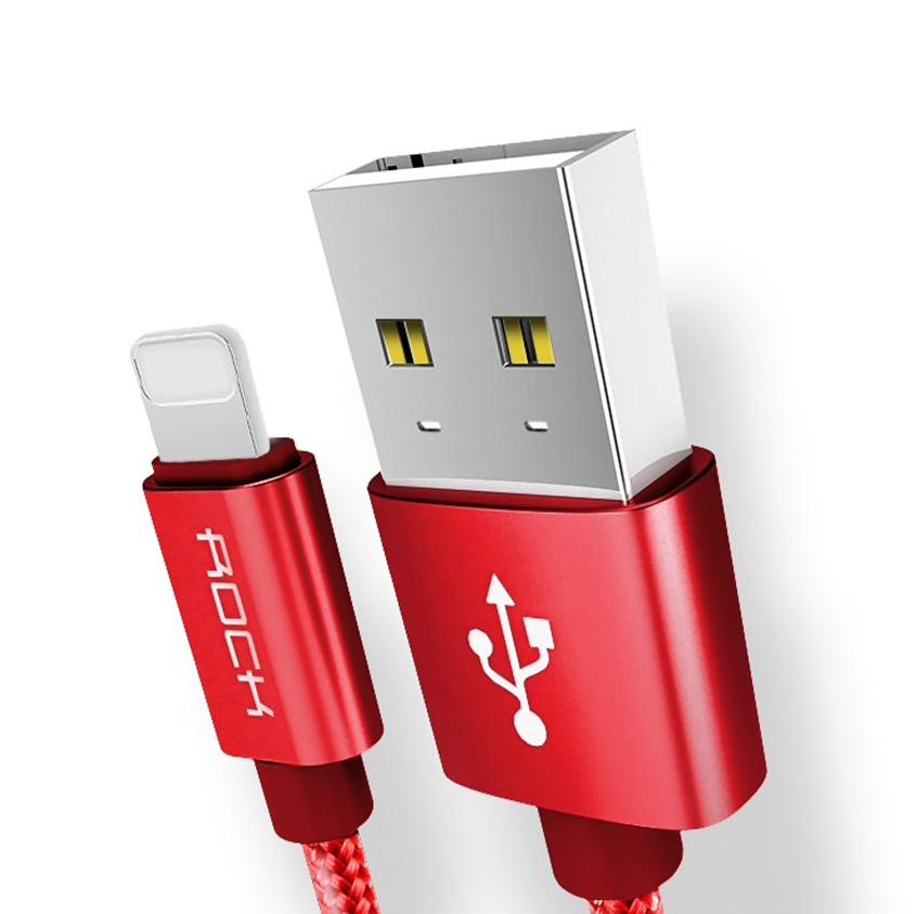 ROCK Metal Charge & Sync Lightning Cable 1m