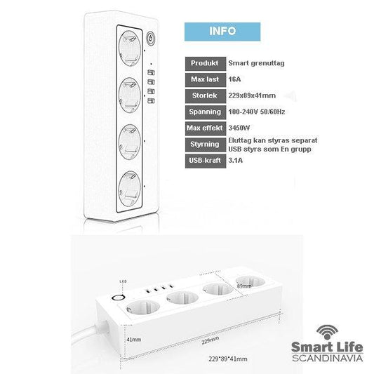Smart grenuttag Appstyrt grenuttag med WiFi