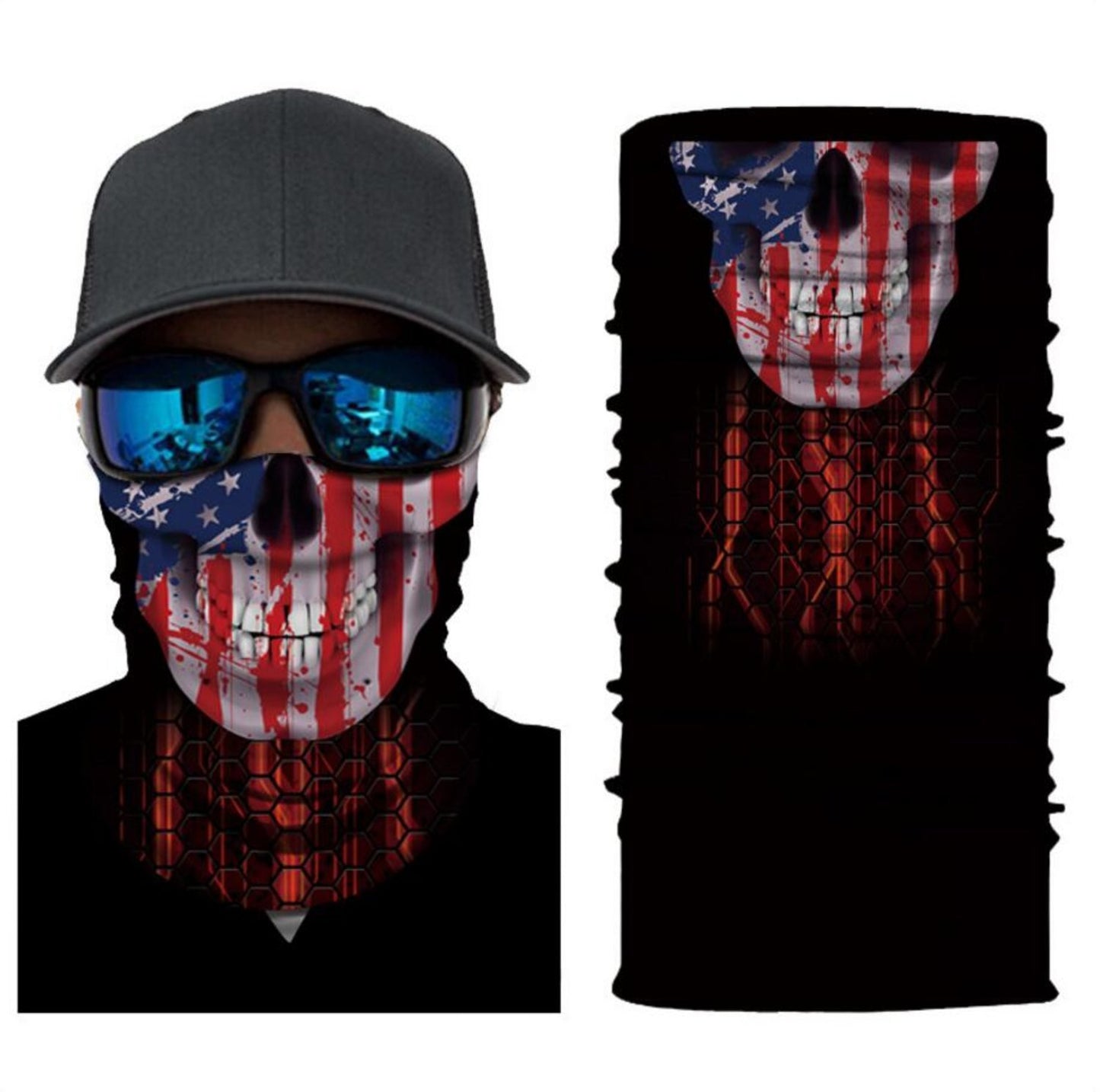 Multifunktionell Bandana med Facemotiv - Skydd och Stil i Ett