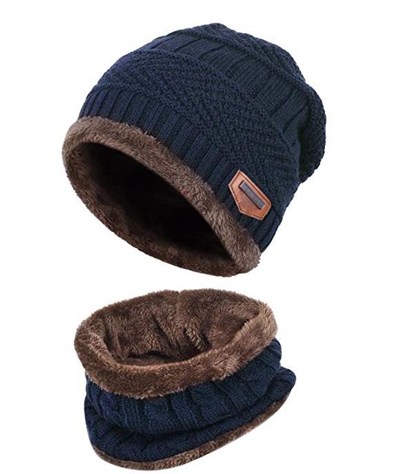 Set med mössa och halsduk - varma vinteraccessoarer