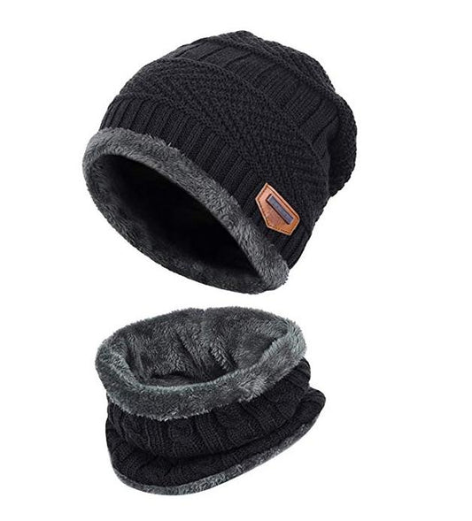Set med mössa och halsduk - varma vinteraccessoarer