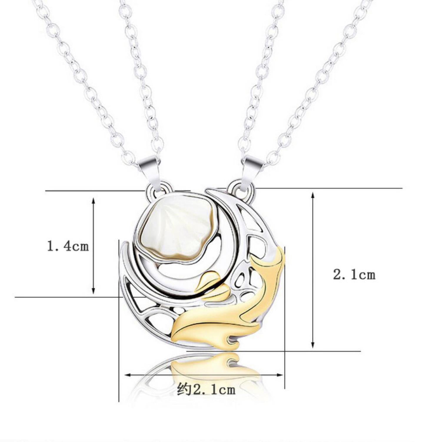 Vänskapshalsband "Whale and Shell" - Elegant och trendig design