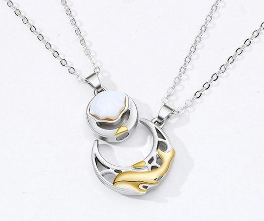 Vänskapshalsband "Whale and Shell" - Elegant och trendig design