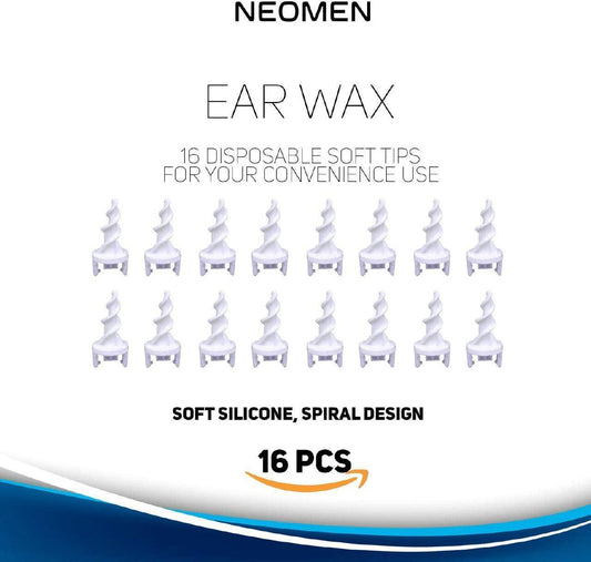 Öronrensare med gummispiral och silikonspetsar