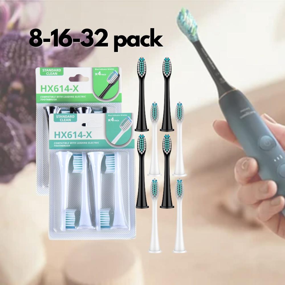 16-Pack Ersättningshuvuden för Philips Sonicare Serierna 3, 6, 9