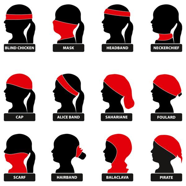 2-Pack Multifunktionella Bandanas - Skydd och Stil