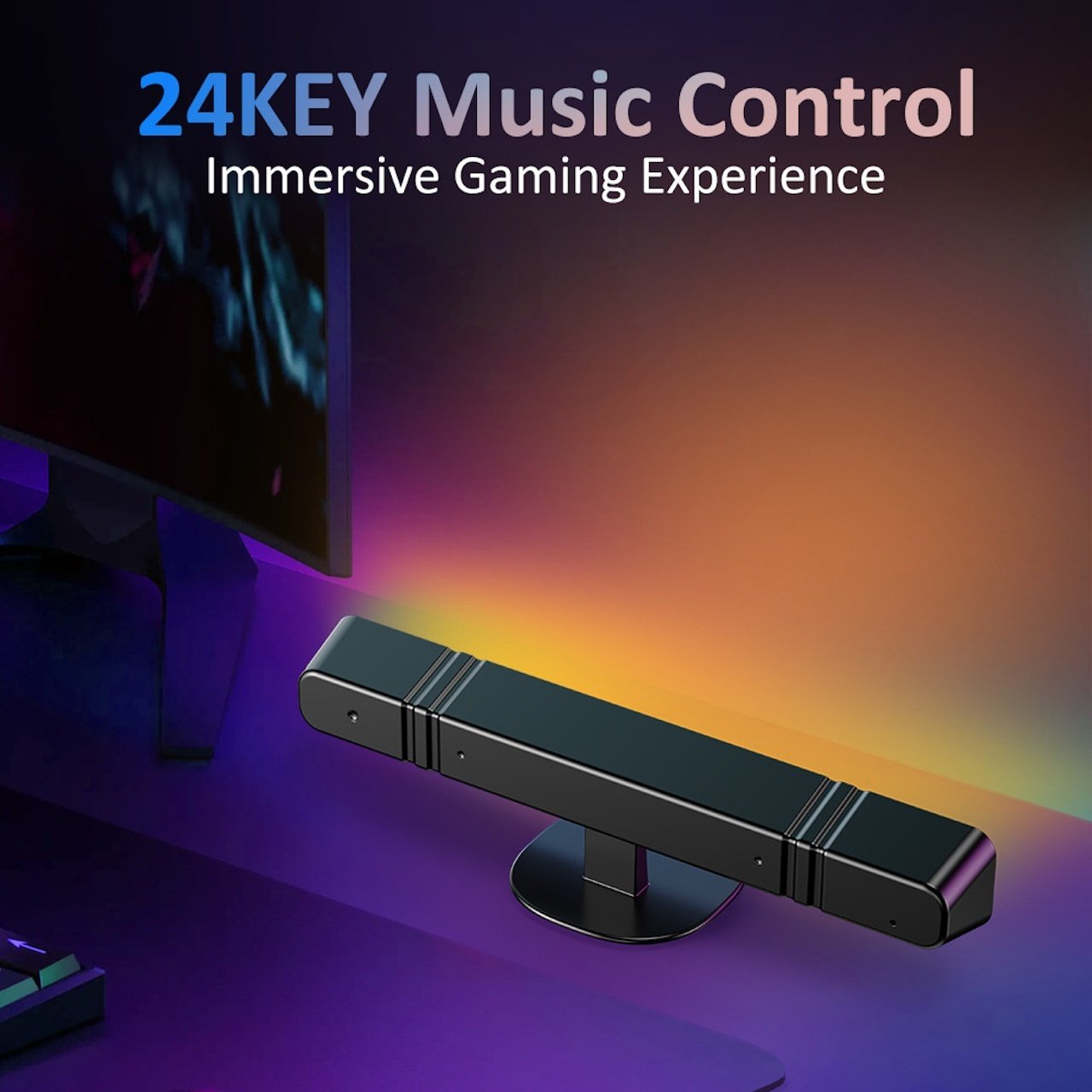 2-pack RGB Skrivbordslampor med Musiksynk och Fjärr